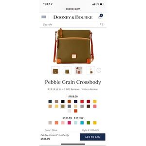 Dooney & Bourke Pebble Grain Bag